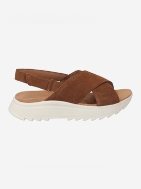 Women's Tan Suede Platform Sandal - Casual Comfort Clarks Dashlite 8